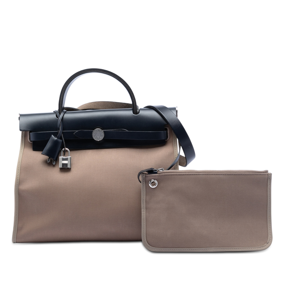 Pre-Loved Hermes Toile Herbag Zip 31 - Picture 8 of 8